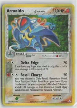 Armaldo 1/110 Reverse Holo Rare Holon Phantoms Pokemon NM - Image 1
