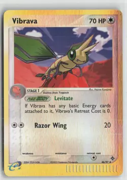 Vibrava 46/97 Reverse Holo Pokemon NM - Image 1