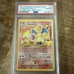 2021 POKEMON CELEBRATIONS CLASSIC COLL #4 CHARIZARD-HOLO PSA 10 - Image 1