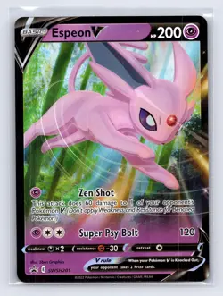 Espeon V SWSH201 SWSH Black Star Pokemon NM - Image 2