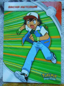 SACHA KETCHUM #HV1 - TOPPS - TV ANIMATION EDITION - CARTE POKEMON - ETAT MOYEN - Image 1
