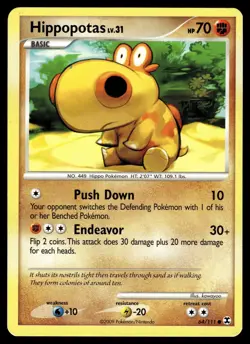 HIPPOPOTAS - 64/111 Common Rising Rivals Pokemon LP - Image 1
