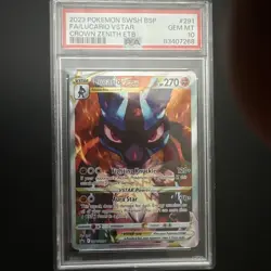 Pokemon TCG Lucario VSTAR PSA 10 Holo Promo SWSH291 2023 English - Image 1