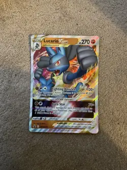 Pokemon TCG Lucario VSTAR SWSH214 Jumbo Card NM Holo Promo - Image 1