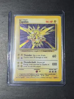 ZAPDOS | Pokemon TCG 1999 | (Base Set) Holo Foil Vintage # 16/102 MP - Image 1