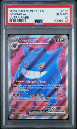 2024 POKEMON TEF EN-TEMPORAL FORCES ULTRA RARE #193 GENGAR EX PSA 10 - Image 1