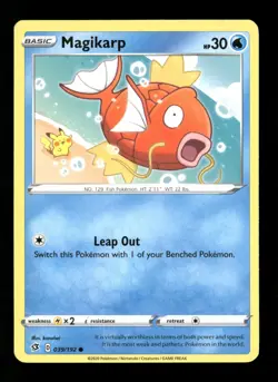 Magikarp 039/192 Non Holo Common SWSH02: Rebel Clash NM Pokemon - Image 1