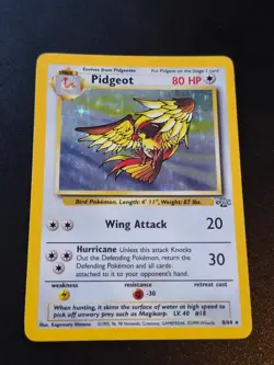Pidgeot 8/64 Unlimited Holo Rare Jungle Pokemon MP - Image 1