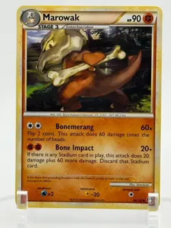 Marowak 46/102 HeartGold SoulSilver Triumphant 2010 Non-Holo Pokemon LP - Image 1