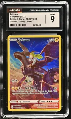 CGC Mint 9 Zekrom TG05/TG30 Pokemon Brilliant Stars Trainer Gallery - Image 3