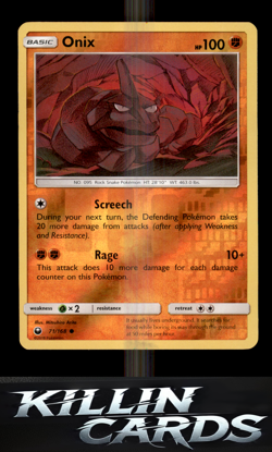 Reverse Holofoil Onix 71/168 Pokemon Common SM - Celestial Storm Card NM - Image 1