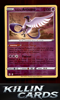 Reverse Holofoil Galarian Articuno 063/203 Pokemon Holo Rare SWSH07: Evolving Sk - Image 1
