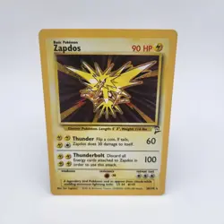 Pokemon TCG Zapdos Base Set 2 Holo Rare Card 20/130 LP Vintage - Image 1