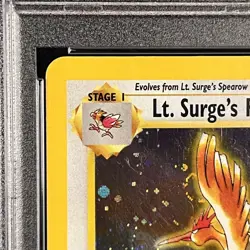 Lt. Surge's Fearow 7/132 Holo Gym Heroes Pokemon PSA 6 - Image 3