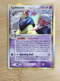 Typhlosion Delta Species 12/101 Dragon Frontiers Holo Pokemon TCG - CLEAN - Image 1