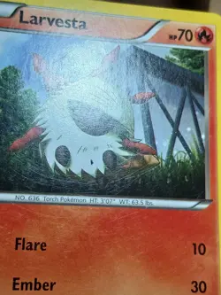 HP Larvesta Plasma Blast Pokemon 12/101 Common - Image 5