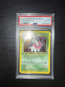 Pokemon TCG Meganium Neo Genesis 1st Edition Holo Rare PSA 6 - Image 1
