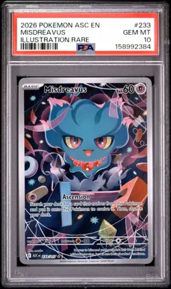 Pokemon Misdreavus Ascended Heroes Illustration Rare #233 PSA 10 Gem Mint - Image 1