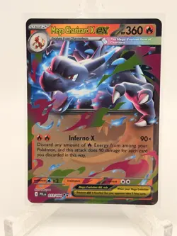 Mega Charizard X ex 013/094 Me02: Phantasmal Flames Holo Pokemon NM ++ - Image 1