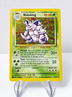 The Pokemon Company Nidoking 11/102 Base Set Unlimited Holo Rare EN 1999 90 HP - Image 1