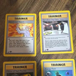 Pokemon TCG 1999 Wizards Vintage Lot Blaine's Last Resort & Trainer 1st edition - Image 2