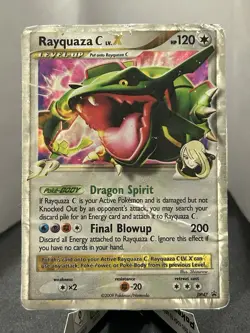Pokemon TGC 2009 Rayquaza C Lv.X DP47 Black Star Promo - DMG - Image 1