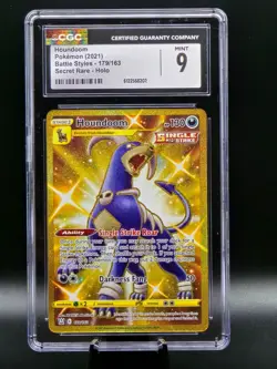 Pokemon TCG | Houndoom 179/163 Secret Rare Secret Rare Battle Styles | CGC 9 - Image 1