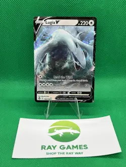 Pokemon TCG Lugia V 138/195 Silver Tempest Ultra Rare Holo Damaged - Image 1