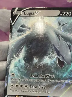 Pokemon TCG Lugia V 138/195 Silver Tempest Ultra Rare Holo Damaged - Image 4