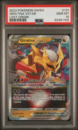 2022 POKEMON SWORD & SHIELD LOST ORIGIN #131 GIRATINA VSTAR PSA 10 - Image 1