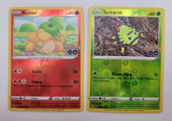 Pokemon Go Spinarak Reverse Holo 6/78 & Numel Reverse Holo 13/78 Ditto Card NM - Image 1