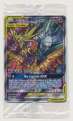 Pokemon Black Star Promo CRIMPED Moltres & Zapdos & Articuno GX #SM210 SEALED - Image 1