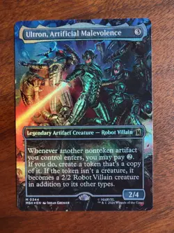 Ultron, Artificial Malevolence Borderless 0344 Marvel Super Heroes Foil MTG - Image 1