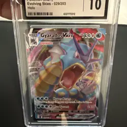 Pokemon Gyarados VMAX 029/203 Evolving Skies CGC 10 Plus 3 Bonus Cards! - Image 1