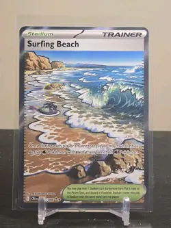Pokemon SURFING BEACH (114/126) Chaos Rising NM HOLO - Image 1