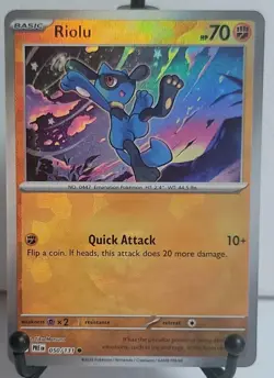 Riolu 50/131 Pokemon TCG Prismatic Evolutions Masterball Holo Near Mint - Image 1
