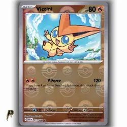 Pokemon Black Bolt Victini 012/086 Poke Ball Pattern Holo Rare M/NM - Image 1