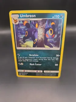 Pokemon Umbreon TCG 120/214 Rare Lost Thunder Non-Holo Card MP - Image 1