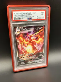 PSA 9 Charizard VMAX SWSH261 2022 Black Star Promo Full Art Holo + Crimson Guard - Image 1