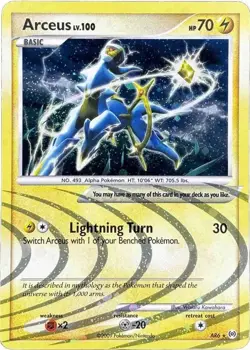 Pokemon TCG Arceus Arceus AR6/9 Cosmos Holo Rare - Image 1