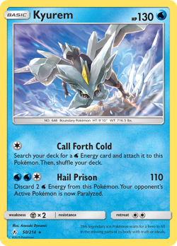 Kyurem 50/214 Holo R Unbroken Bonds Pokemon NM/M - Image 4