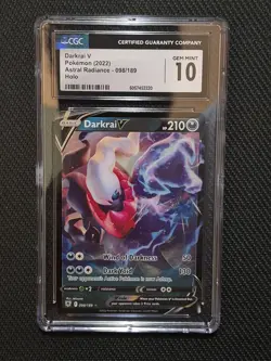 2022 Pokemon Astral Radiance Darkrai V CGC 10 GEM MINT - Image 1