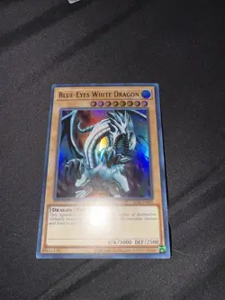 Blue-Eyes White Dragon LOB-EN001 Ultra Rare Yugioh 25th Anniversary Edition NM - Image 1
