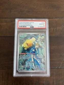 2025 Pokemon DRI EN Misty’s Psyduck 193/182 Illustration Rare PSA 10 Gem Mint - Image 1