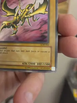 Yugioh Curse of Dragon LOB-066 Super Rare Original Print - Image 3