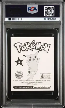 1999 Merlin Pokemon Vileplume Prism Sticker #S8 PSA 8 - Vintage Pokemon - Image 2