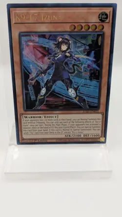 Konami Yu-Gi-Oh! K9-17 Izuna JUSH-EN031 1st Ed Ultra Rare Holo 2100/1600 - Image 1