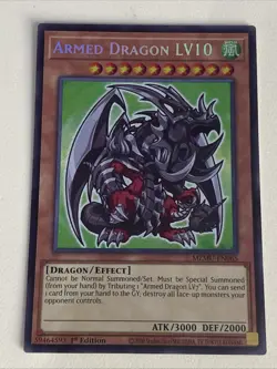Yugioh Armed Dragon LV10 x 3 1st Edition Secret Rare Chibi Art NM - Free Holo A - Image 4