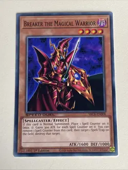 Yugioh Breaker the Magical Warrior x 3 - 1st Edition NM - Plus Free Holo Card B - Image 2