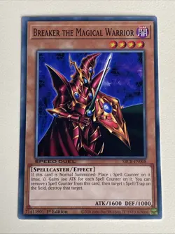 Yugioh Breaker the Magical Warrior x 3 - 1st Edition NM - Plus Free Holo Card B - Image 3